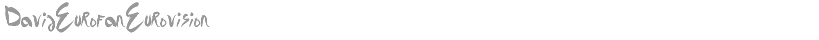 David Eurofan Eurovision font preview